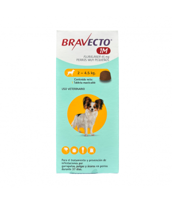 BRAVECTO 1 MES  (2- 4.5 KG)