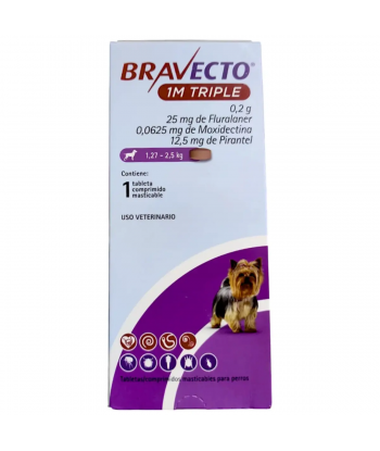 BRAVECTO 1 MES TRIPLE...