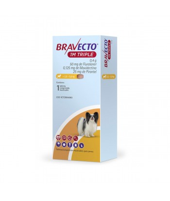 BRAVECTO 1 MES TRIPLE (2.5-...
