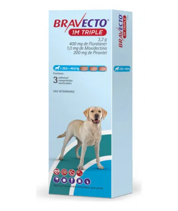 BRAVECTO 1 MES TRIPLE (20-...