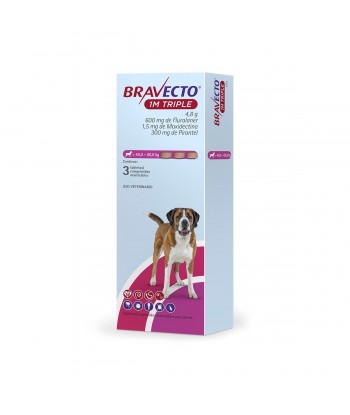 BRAVECTO 1 MES TRIPLE (40-...