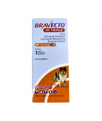 BRAVECTO 1 MES TRIPLE (5-...